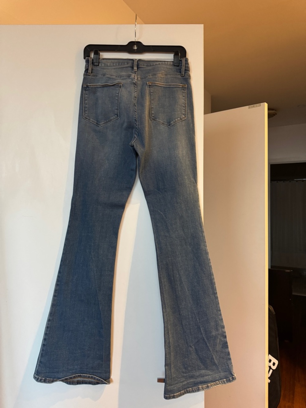 Frame Le High Denim Medium Blue Flare Jeans - Picture 5 of 8
